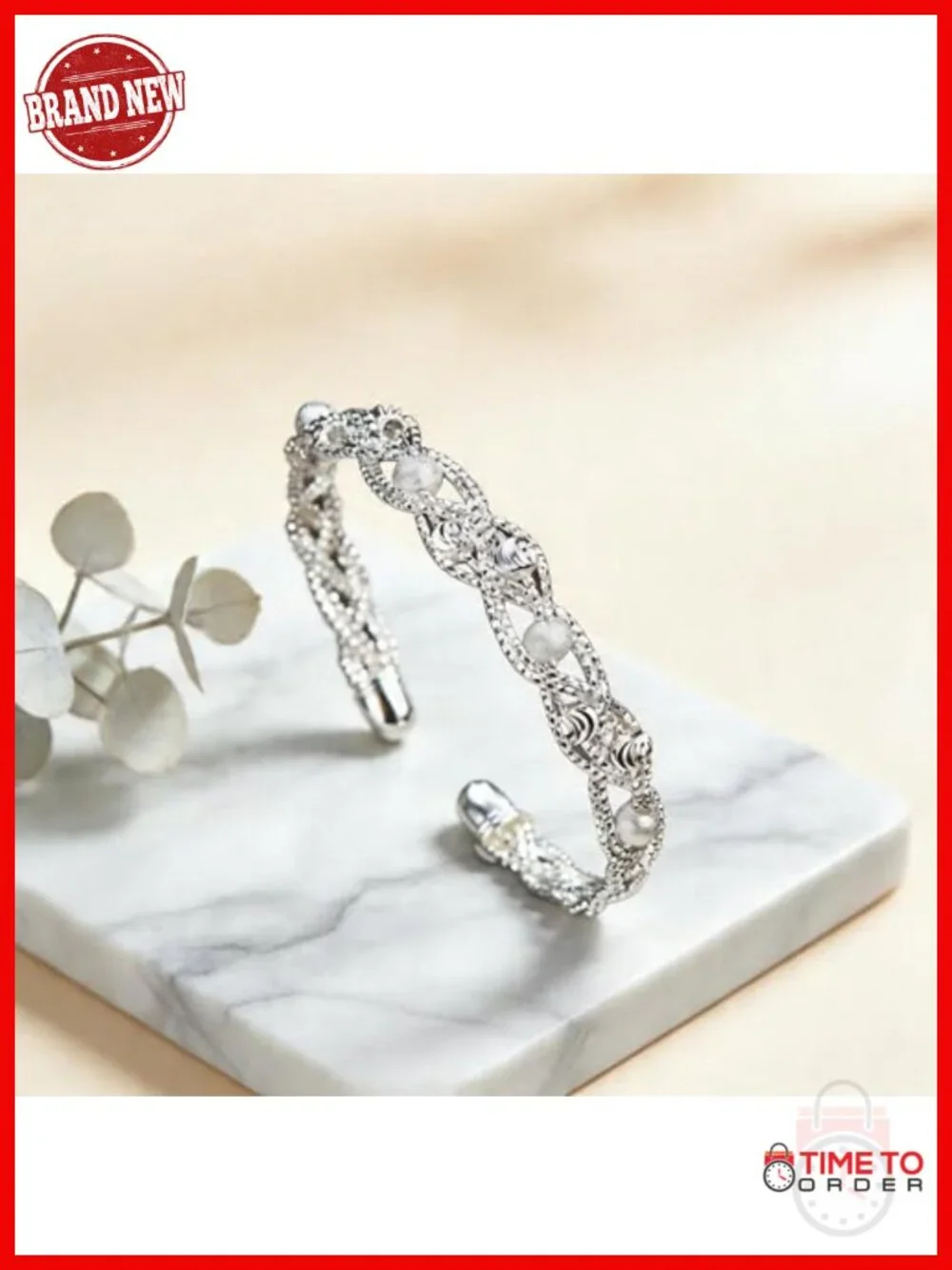 Sterling Silver Adjustable Open Cuff Stackable Bracelet